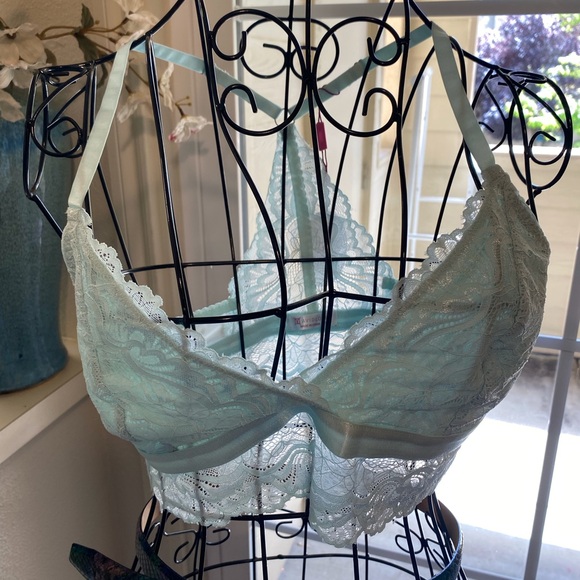 Avidlove Other - Sheer Lace Bralette in Mint Green - Women's Intimates